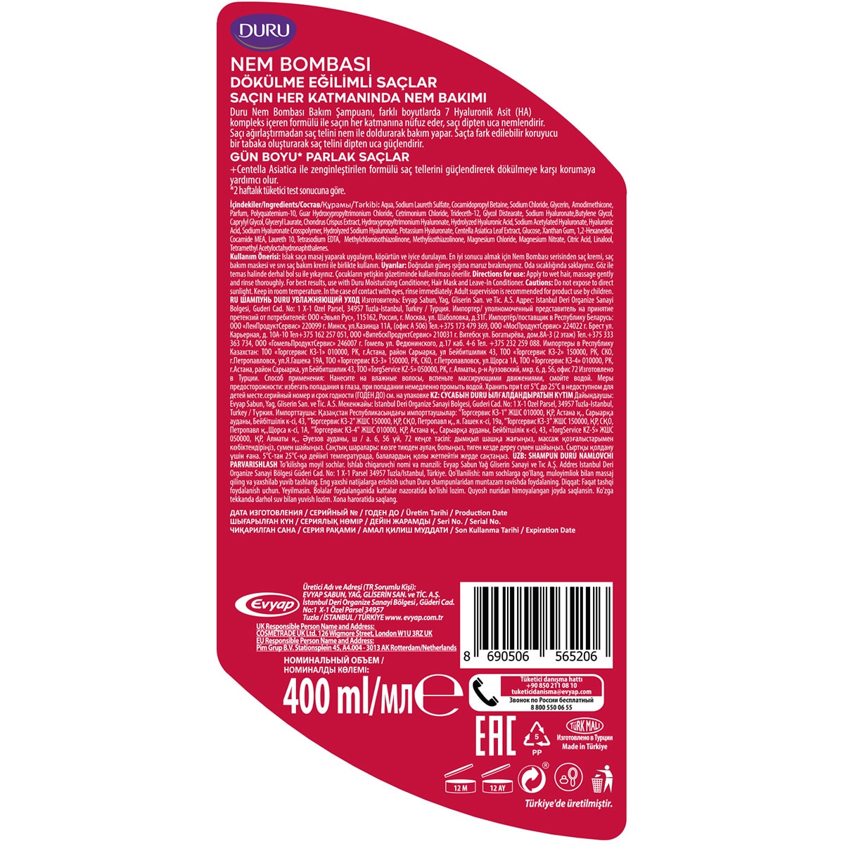 DURU DURU Duru Şampuan Dökülme Karşıtı 400 ml 1 of 5