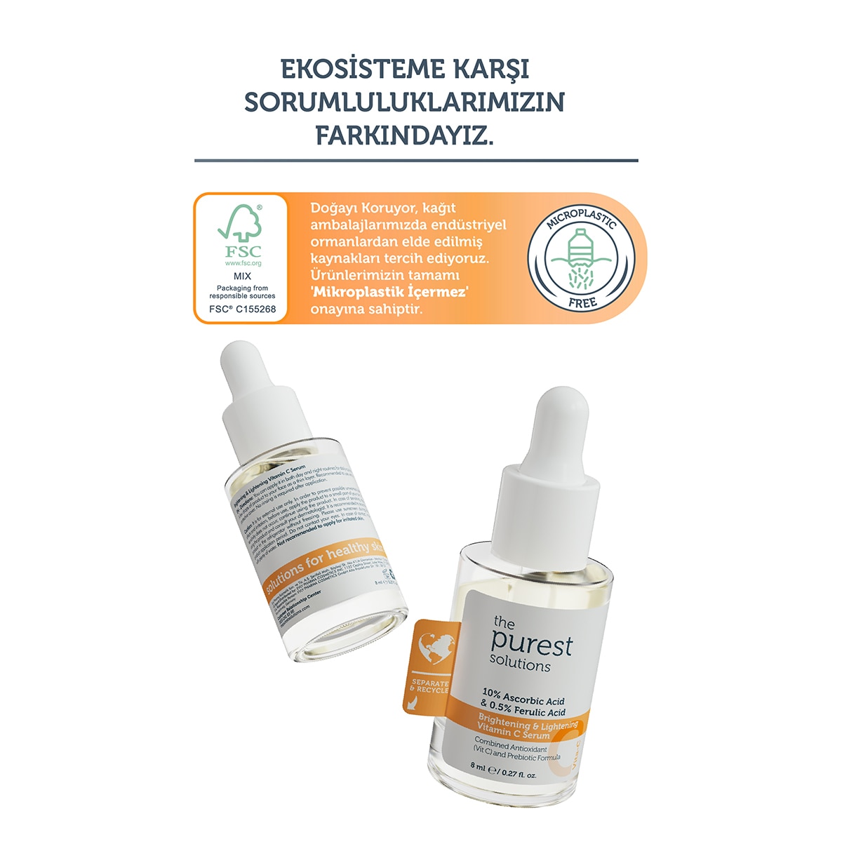  THE PUREST SOLUTIONS THE PUREST SOLUTIONS The Purest Solutions Aydınlatıcı ve Cilt Tonu Eşitleyici C Vitamini Cilt Serumu 8 ml  1 of 9 