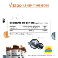 Vitago Biotin 5000 MCG İçeren Tablet Takviye Edici Gıda 60'lı