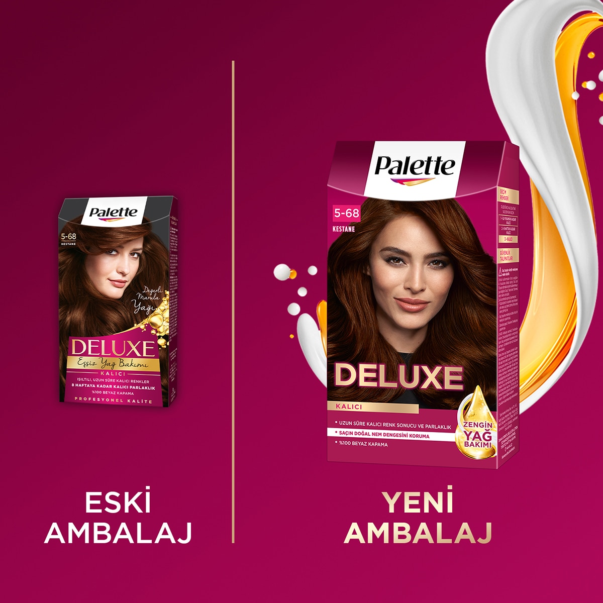  PALETTE PALETTE Palette Deluxe Saç Boyası 5-68 Kestane  1 of 11 