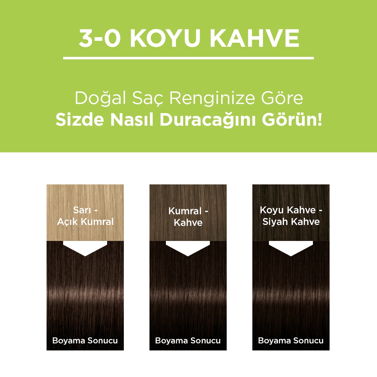 PALETTE NATURAL COLORS PALETTE NATURAL COLORS Palette Kalıcı Doğal Renkler Saç Boyası 3-0 Koyu Kahve 1 of 10