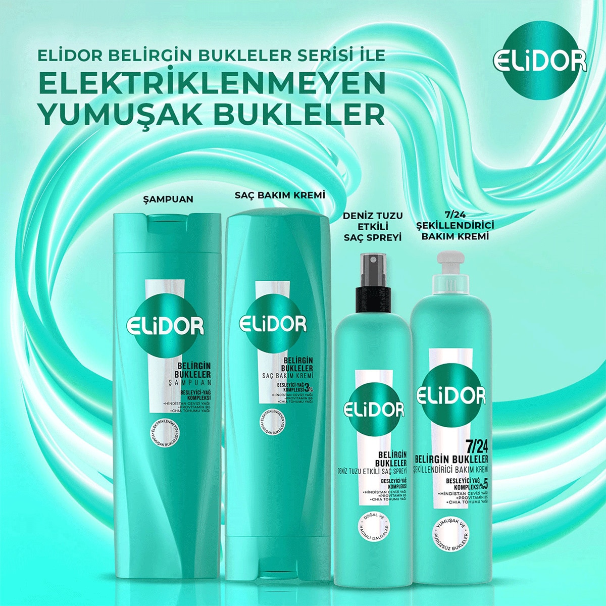  ELİDOR EXC. ELİDOR EXC. Elidor Şampuan Belirgin Bukleler 400 ml  1 of 7 