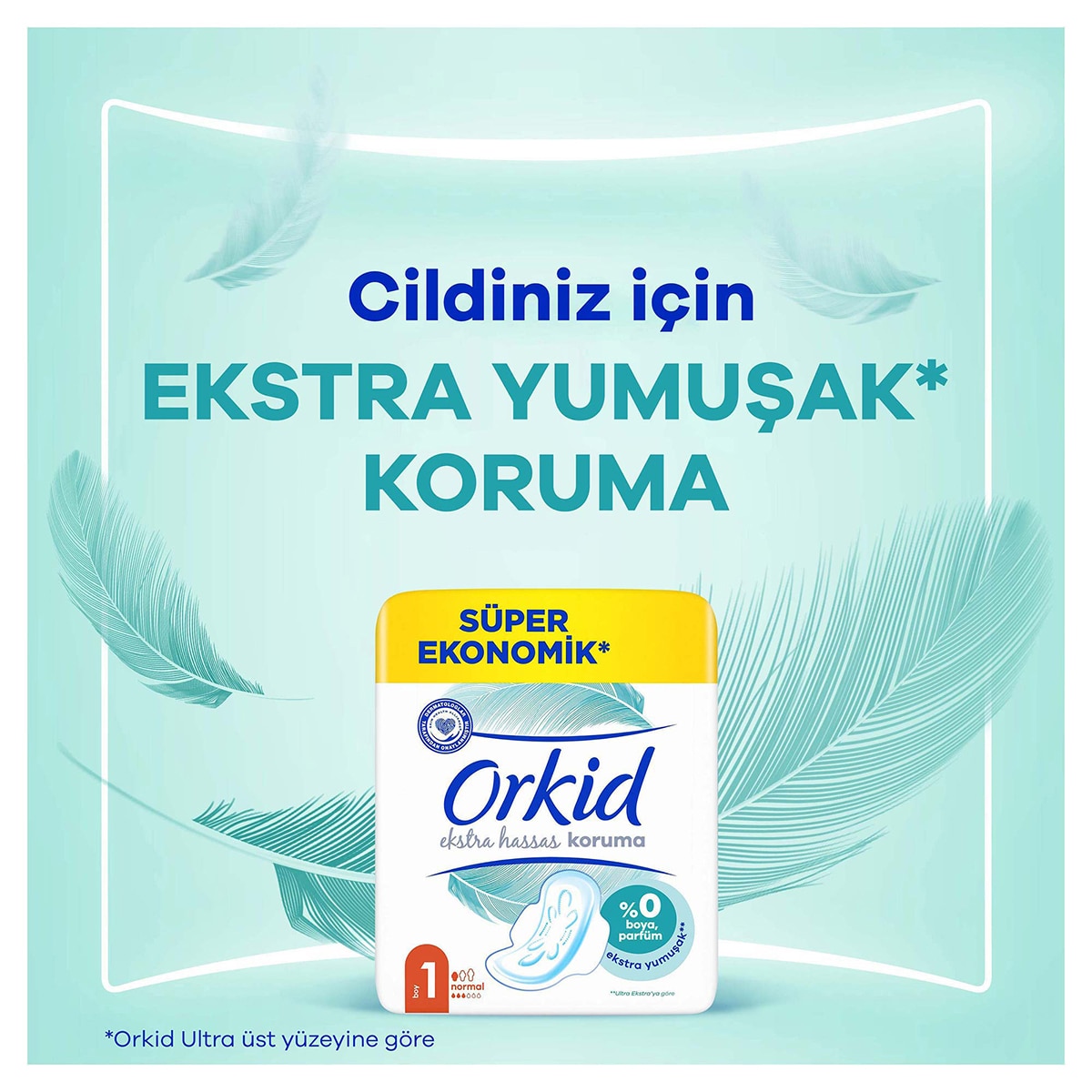  ORKID ORKID Orkid Ekstra Hassas Hijyenik Ped Dörtlü Paket Normal 24'lü  1 of 8 