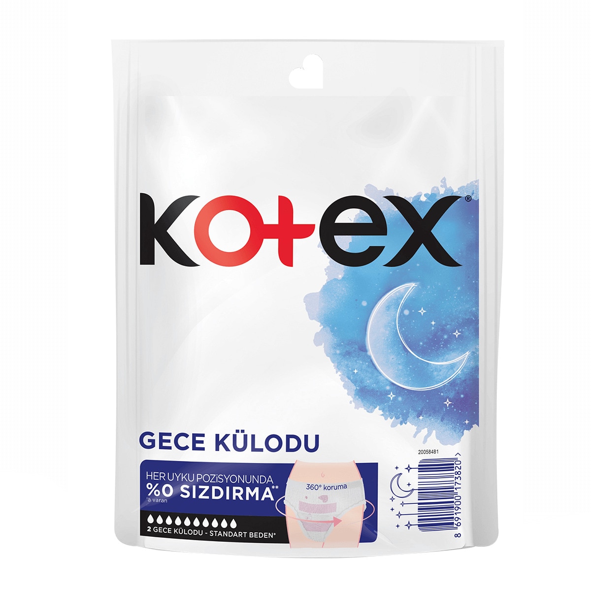  KOTEX KOTEX Kotex Regl Gece Külodu 2 Adet Seti  1 of 4 