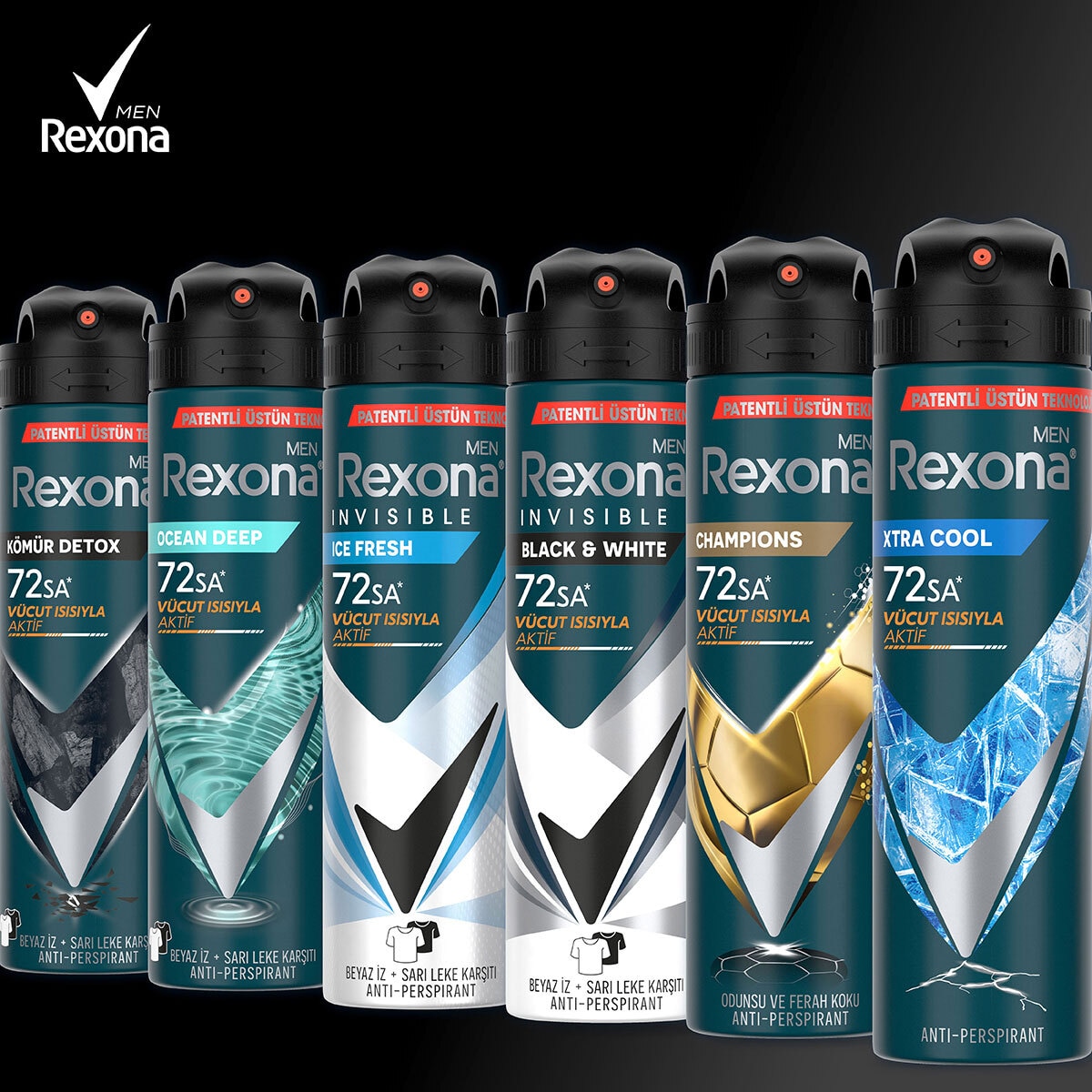  REXONA REXONA Rexona Men Erkek Sprey Deodorant Invisible Black & White 72 Saat Kesintisiz Üstün Koruma 150 ml  1 of 9 
