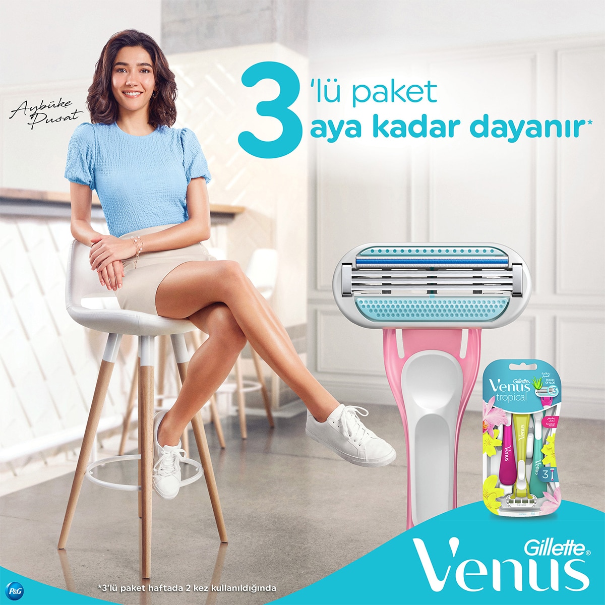 GILLETTE VENUS EXC. GILLETTE VENUS EXC. Gillette Venus Tropical Kullan At Tıraş Bıçağı 3 Adet 1 of 6