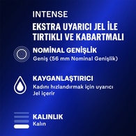 DUREX DUREX Durex Intense Uyarıcı Jelli ve Tırtıklı Prezervatif 10'lu 1 of 7