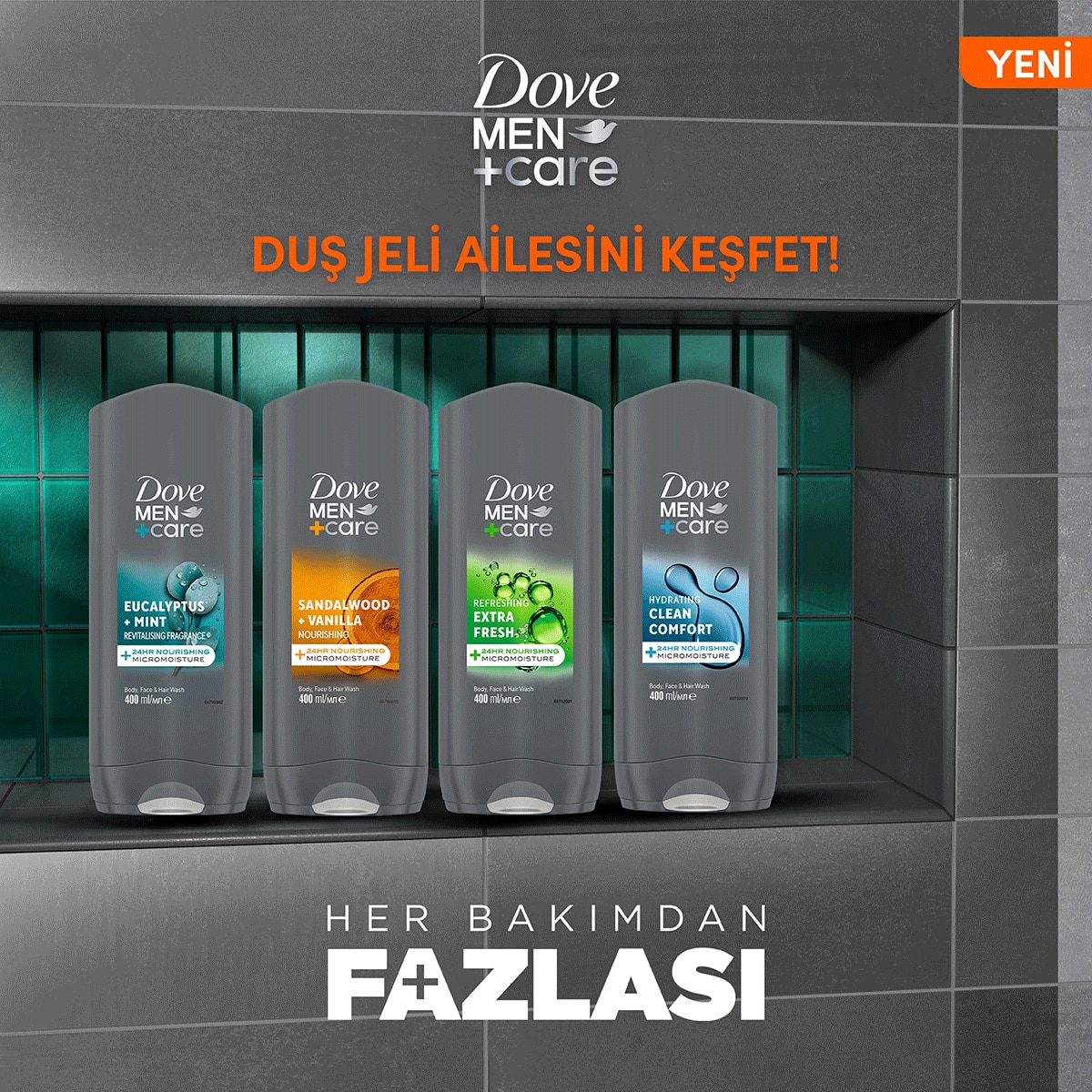  DOVE MEN DOVE MEN Dove Men +Care Sandalwood + Vanilya Duş Jeli 400 ml  1 of 11 