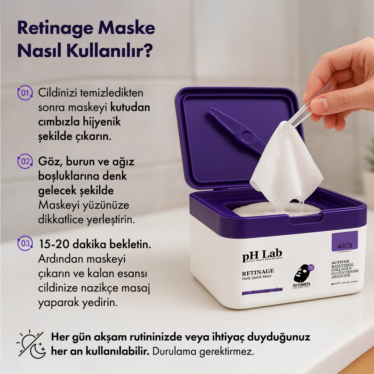  PH LAB PH LAB Ph Lab Retinage 30'lu Maske 360 ml  1 of 7 