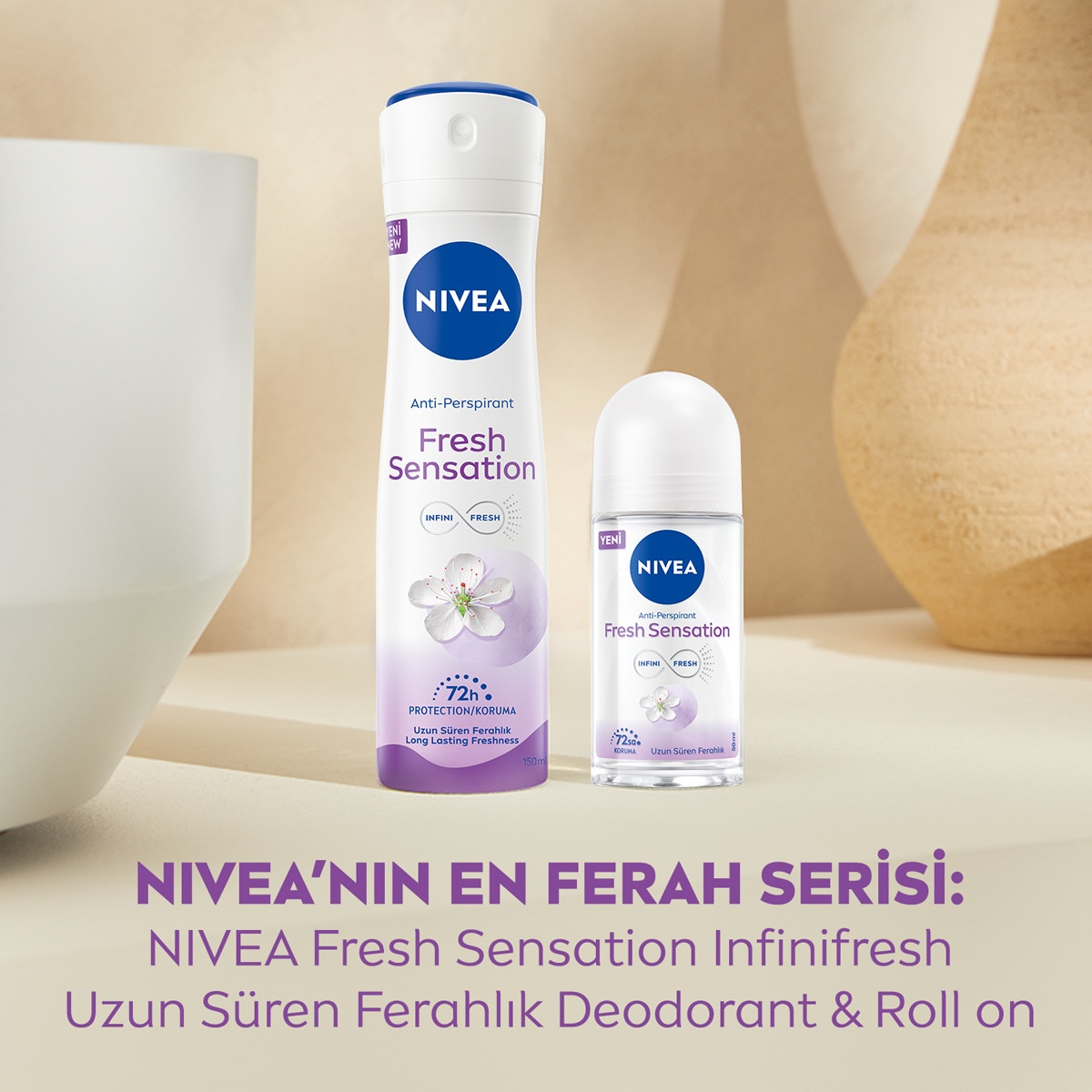  NIVEA DEO NIVEA DEO Nivea Fresh Sensation Kadın Roll on Deodorant 50 ml 72 Saat Anti-perspirant Koruma  1 of 6 