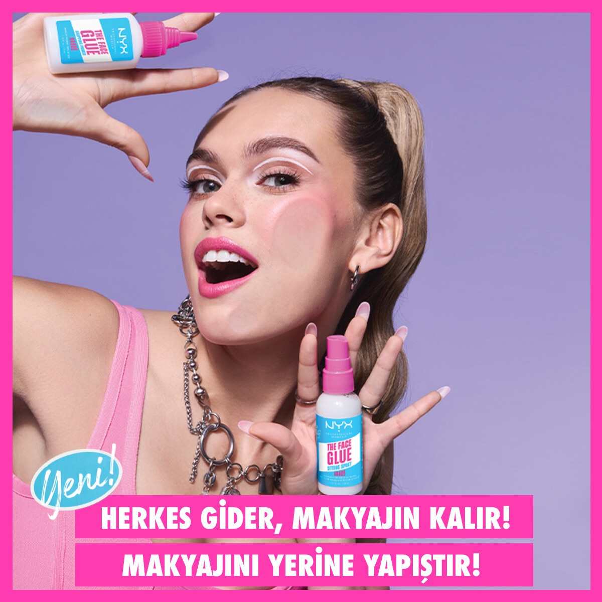NYX NYX Nyx Professional Makeup Face Glue Makyaj Bazı 1 of 8
