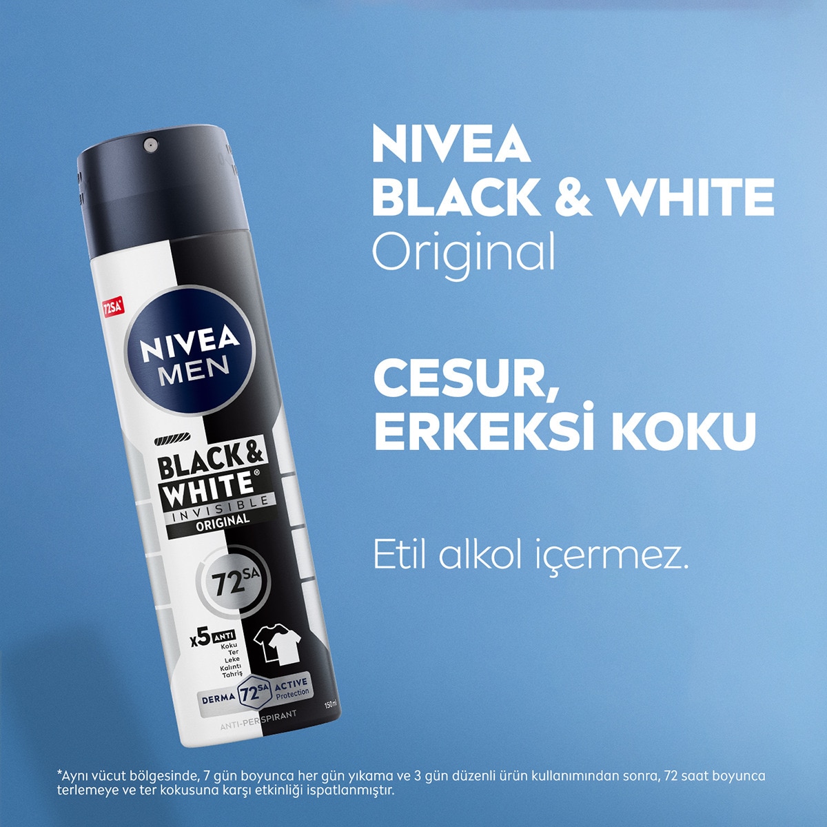  NIVEA DEO NIVEA DEO Nivea Men Erkek Sprey Deodorant Black&White Invisible Original 150 ml  1 of 7 