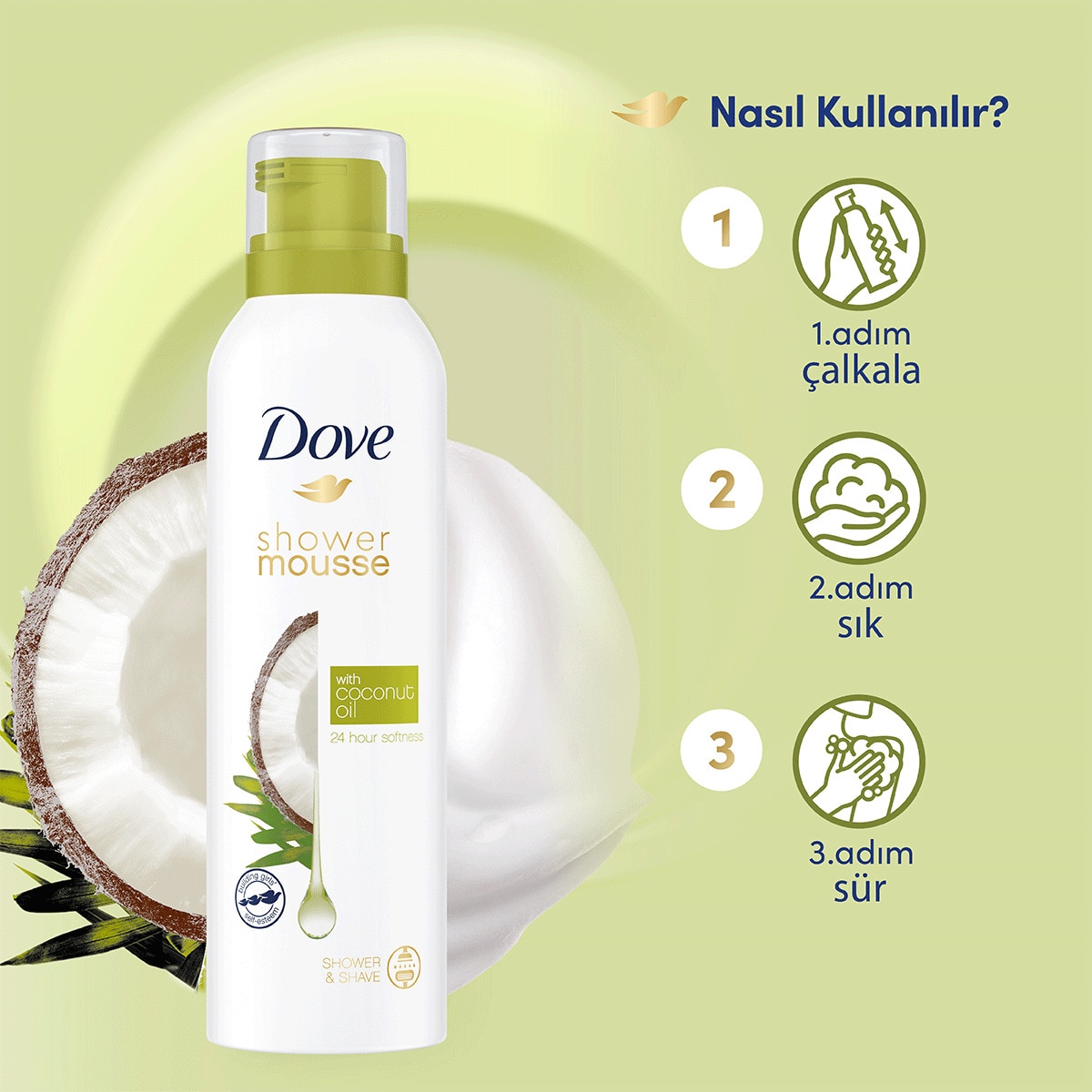 DOVE EXC. Dove Coconut Oil Duş Köpüğü 200 ml 1453263 | Watsons