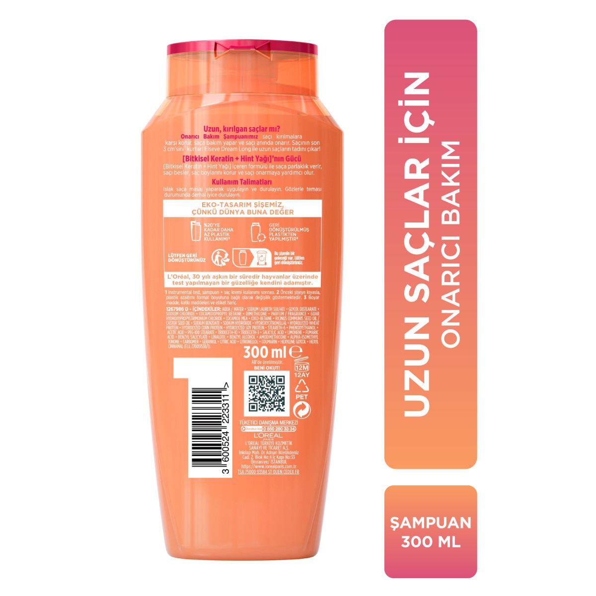  ELSEVE ELSEVE L'Oreal Paris Elseve Dream Long Onarıcı Bakım Şampuanı 300 ml  1 of 8 