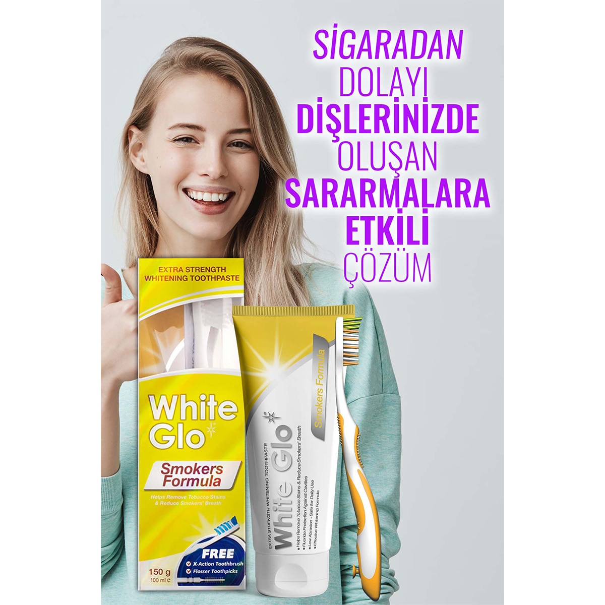 WHITE GLO WHITE GLO White Glo Diş Macunu Smokers Formula 100 ml 1 of 3