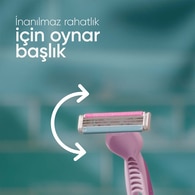 GILLETTE VENUS GILLETTE VENUS Gillette Venus Renkli Kullan At Tıraş Bıçağı 3 Bıçaklı 4+2 Adet 1 of 11
