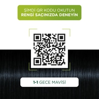 Palette Kalıcı Doğal Renkler Saç Boyası 1-1 Gece Mavisi
