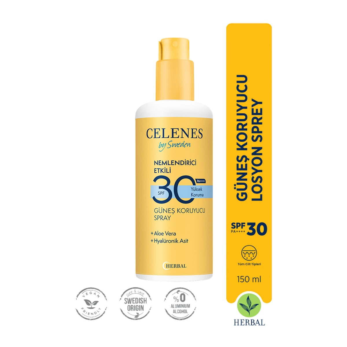 CELENES CELENES SUN Celenes Herbal Vücut Güneş Kremi Sprey SPF30 PA++++ 150 ml 1 of 4