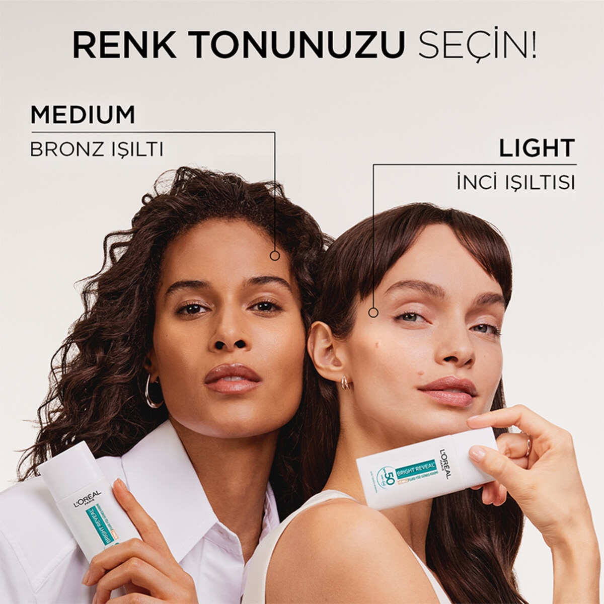  LOREAL PARIS LOREAL PARIS L'Oreal Paris Bright Reveal Renkli Yüz Güneş Kremi SPF50+ 50 ml Light Koyu Leke Karşıtı  1 of 11 