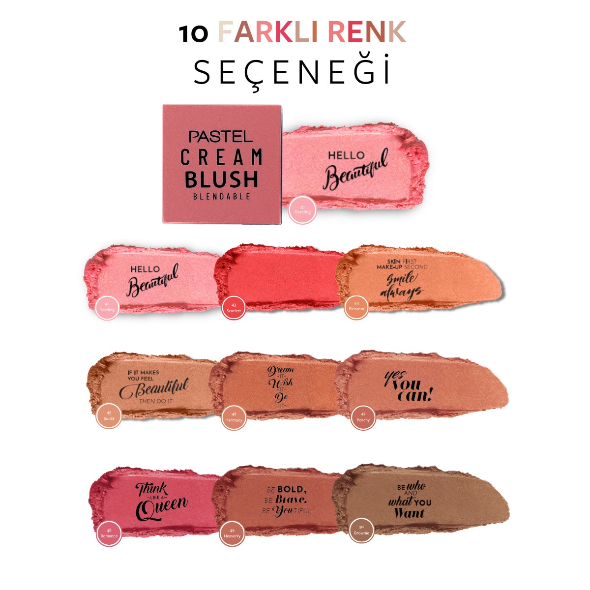  PASTEL PASTEL Pastel Cream Blush Krem Allık 41 Dazzling  1 of 8 