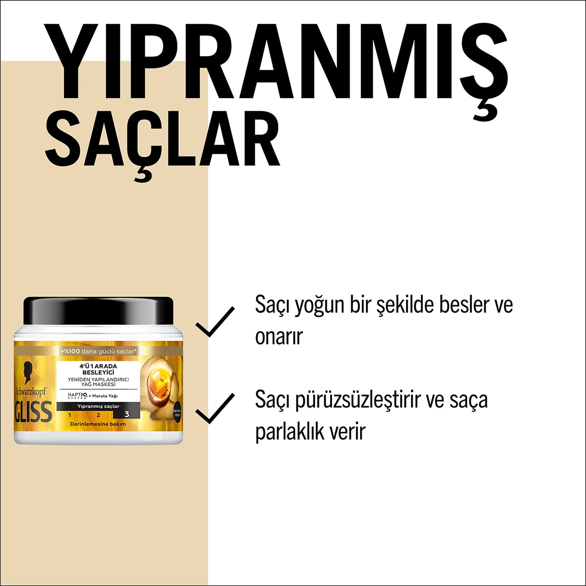GLISS Gliss Split Hair Miracle 2'si 1 Arada Saç Bakım Maskesi 300