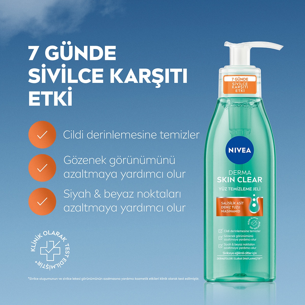  NIVEA VISAGE NIVEA VISAGE Nivea Derma Skin Clear Sivilce Karşıtı Yüz Temizleme Jeli 150 ml  1 of 7 
