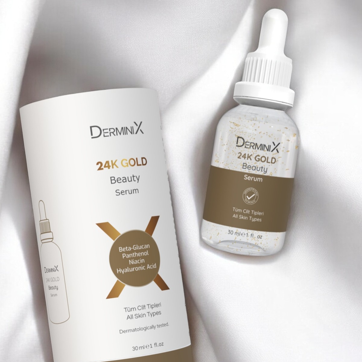  DERMINIX DERMINIX Derminix 24K Gold Beauty Cilt Serumu 30 ml  1 of 5 