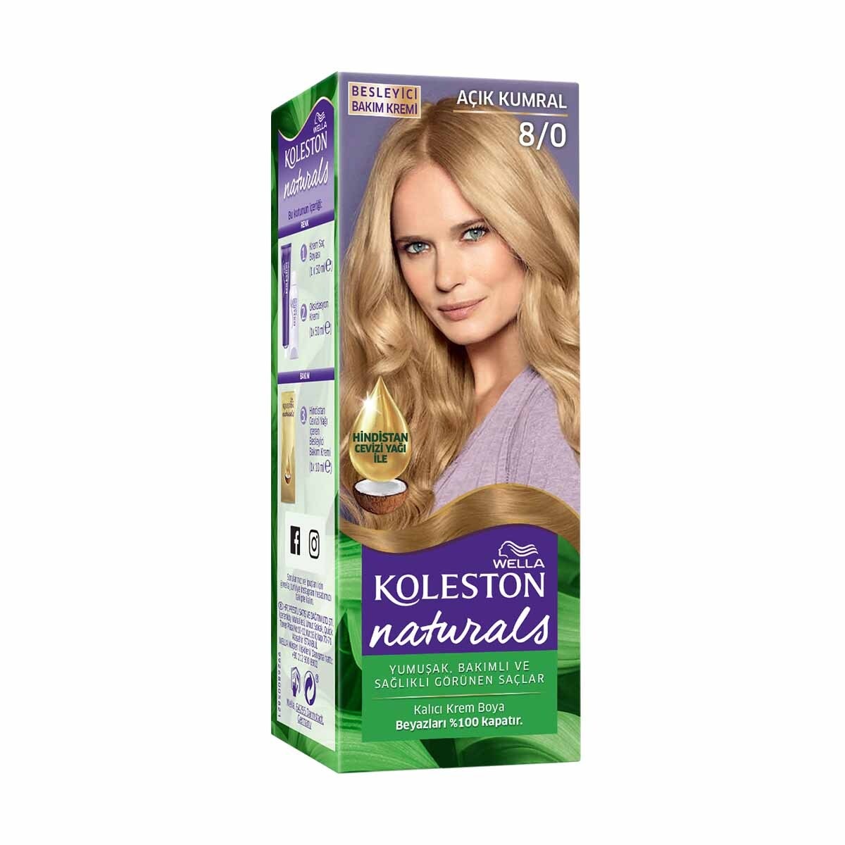  KOLESTON NATURALS KOLESTON NATURALS Wella Koleston Naturals Saç Boyası 8/0 Açık Kumral  1 of 7 