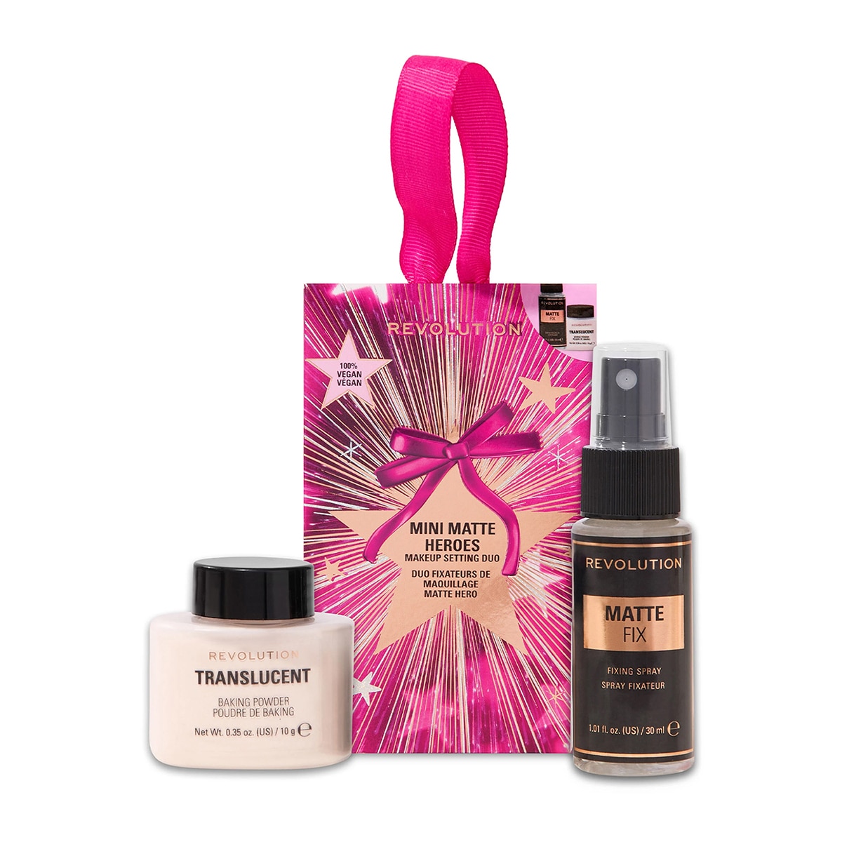 REVOLUTION REVOLUTION REVOLUTION MINI MATTE HEROS MAKYAJ SABİTLEYİCİ DUO 1 of 3