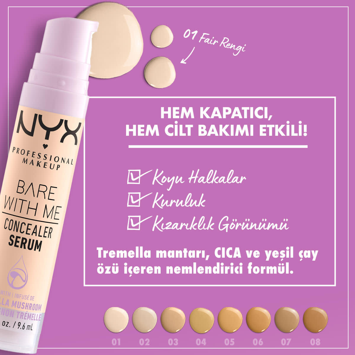  NYX NYX Nyx Professional Makeup Bare With Me Conceal and Calm Serum No: 15  1 of 5 