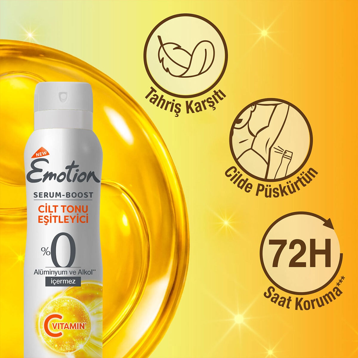  EMOTION EMOTION Emotion Serum Boost Cilt Tonu Eşitleyici Deodorant 150 ml  1 of 8 