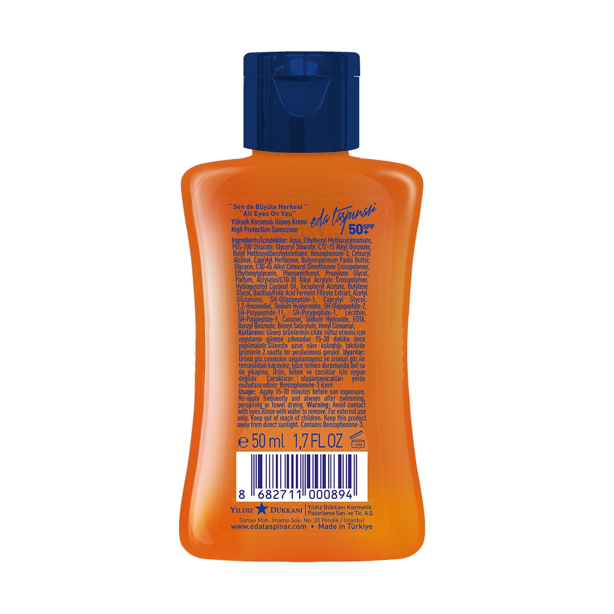 EDA TAŞPINAR EDA TAŞPINAR Eda Taşpınar Güneş Krem SPF50+ Seyahat Boy 50 ml 1 of 2