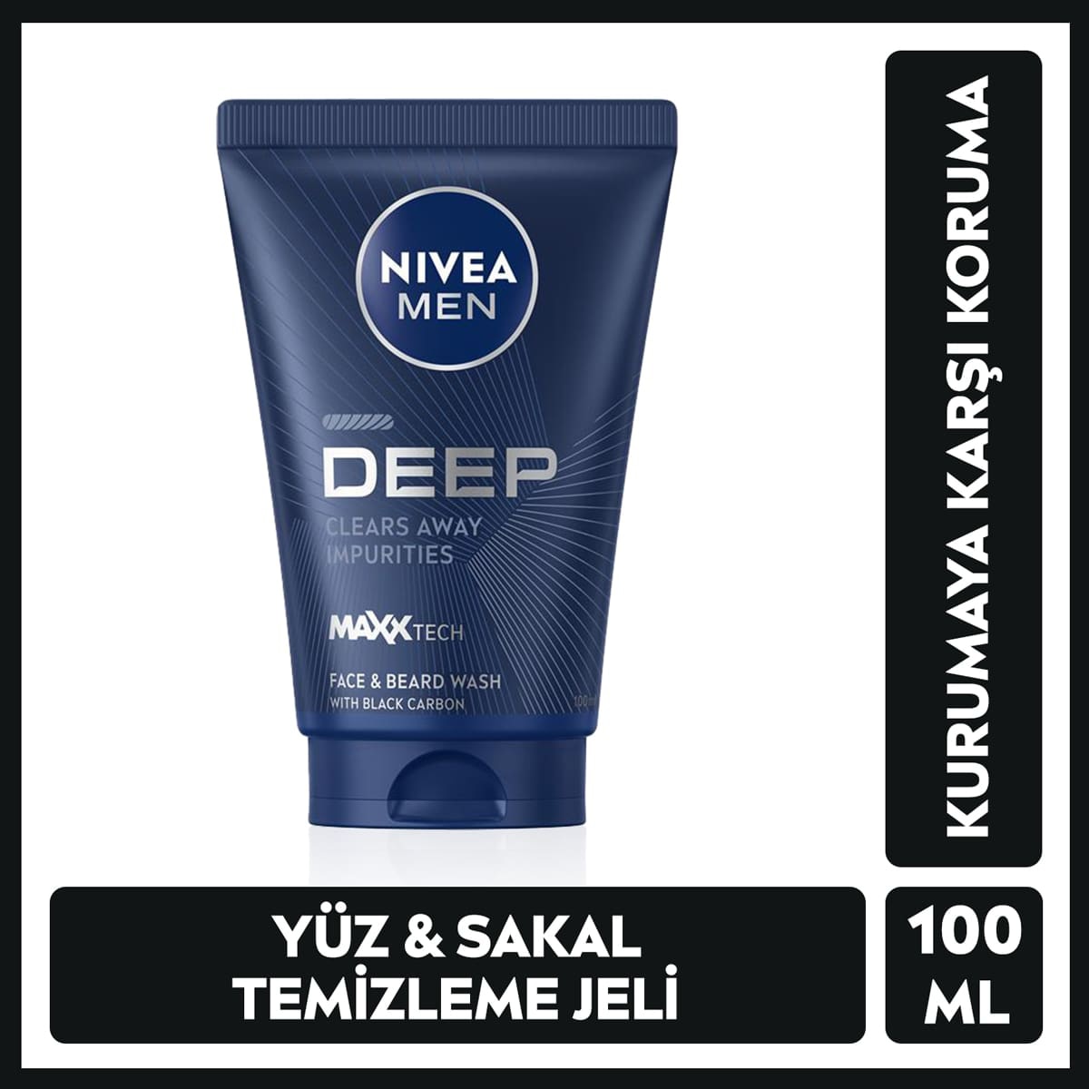 NIVEA FOR MEN NIVEA FOR MEN Nivea Men Deep Dimension Yüz Temizleme Jeli 100 ml 1 of 6