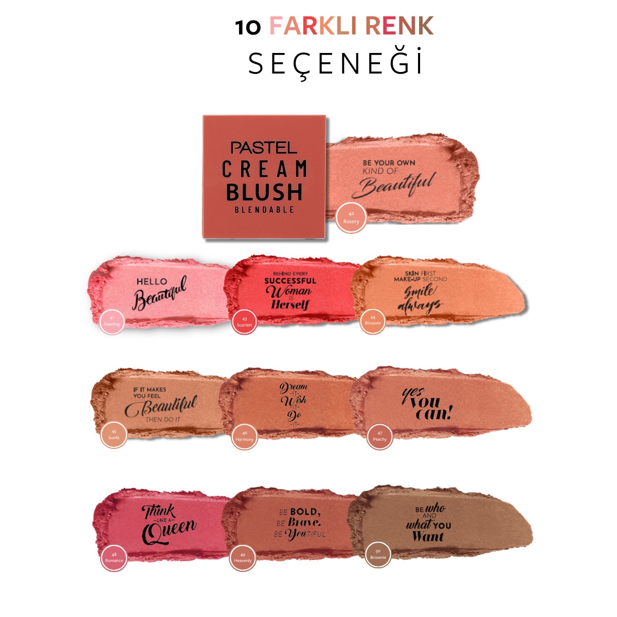  PASTEL PASTEL Pastel Cream Blush Krem Allık 42 Rosery  1 of 8 