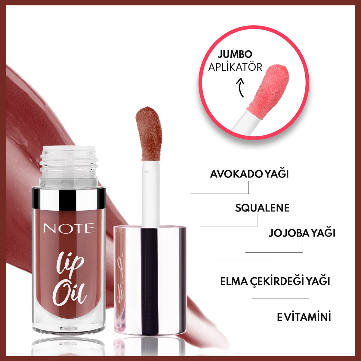  NOTE NOTE Note Lip Oil Nemlendirici ve Parlatıcı Dudak Bakım Yağı 60 Mocha Kiss Kahverengi  1 of 7 