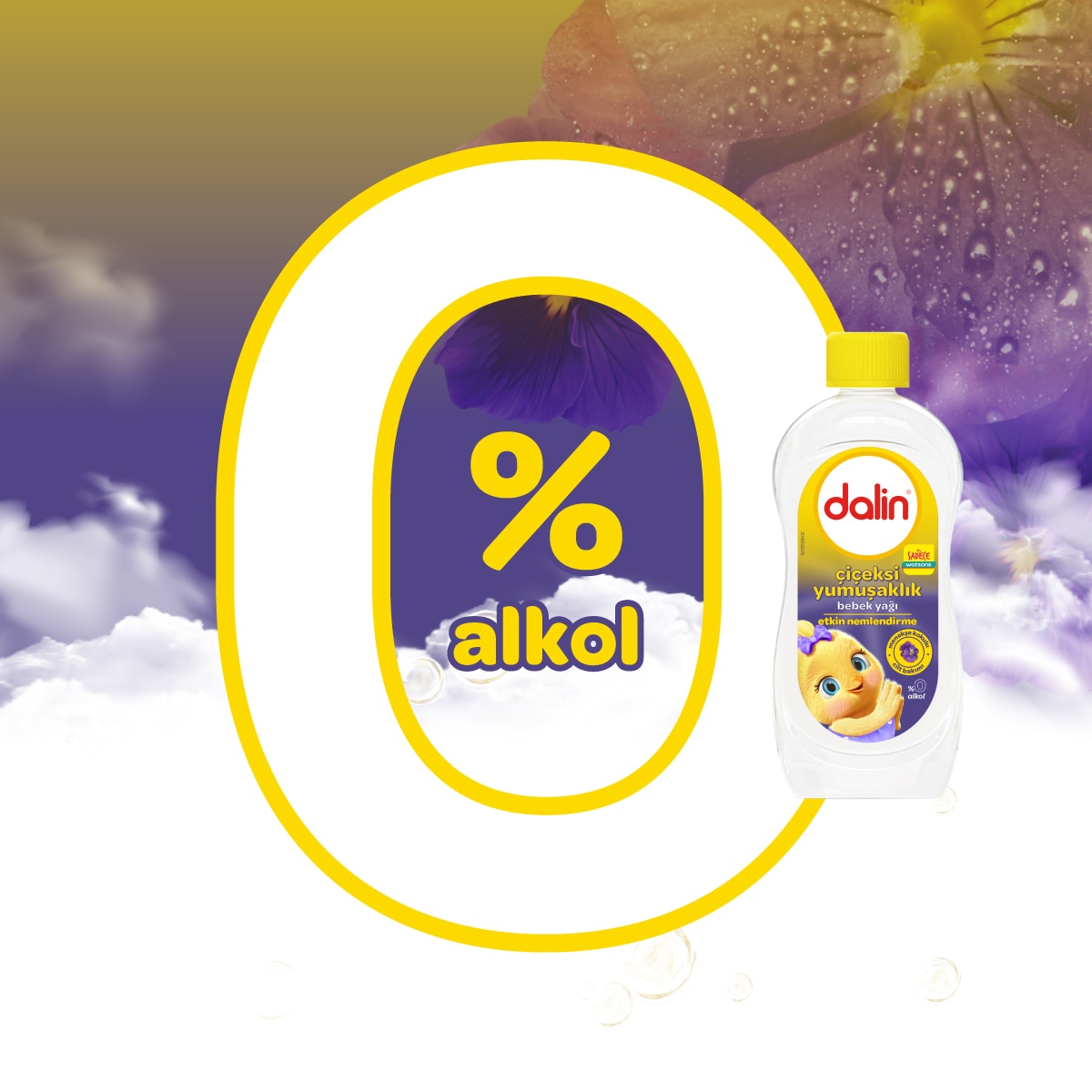  DALİN EXC. DALİN EXC. Dalin Bebek Yağı Çiçeksi Yumuşaklık 300 ml  1 of 7 