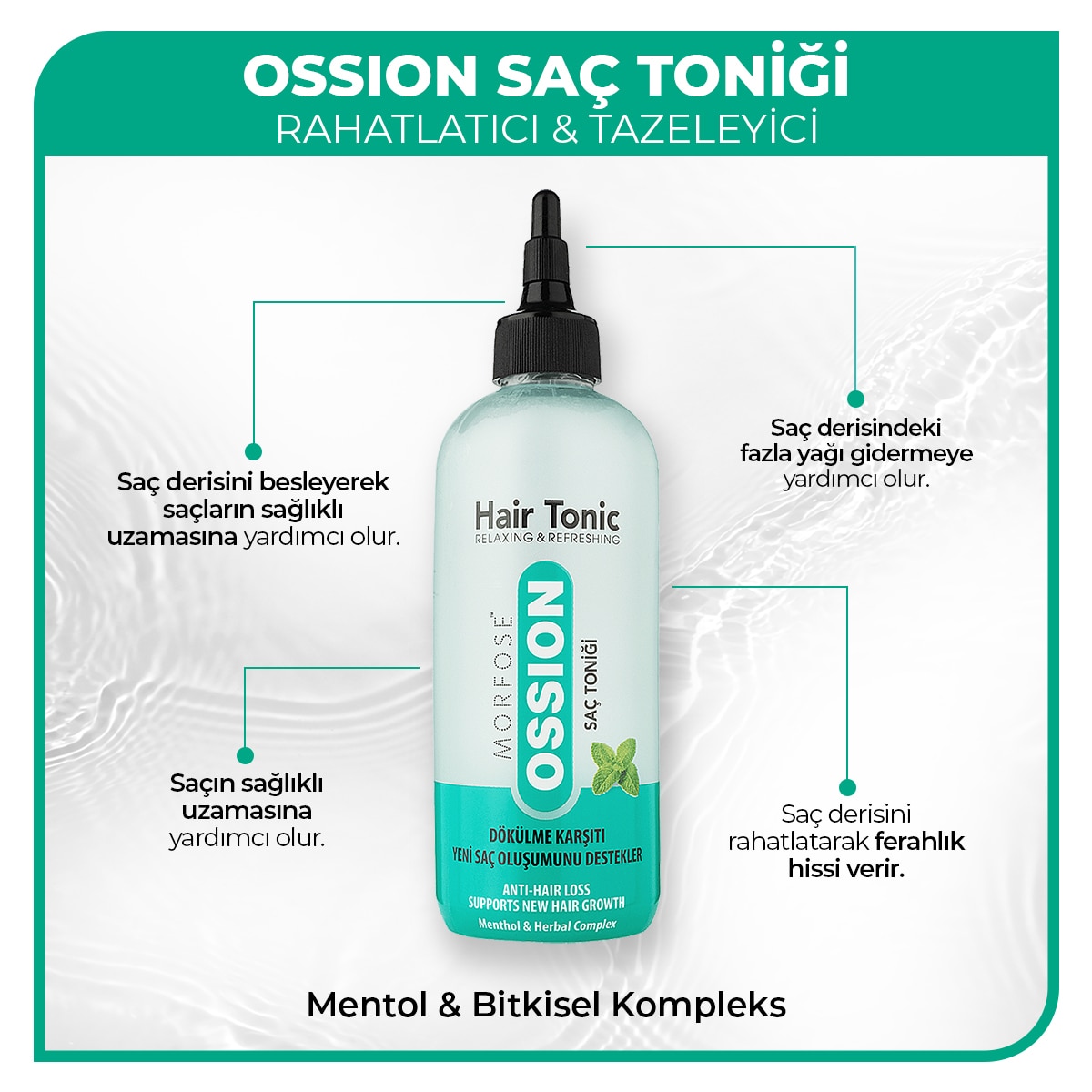  MORFOSE MORFOSE Morfose Ossion Dökülme Karşıtı Saç Toniği 300 ml  1 of 5 