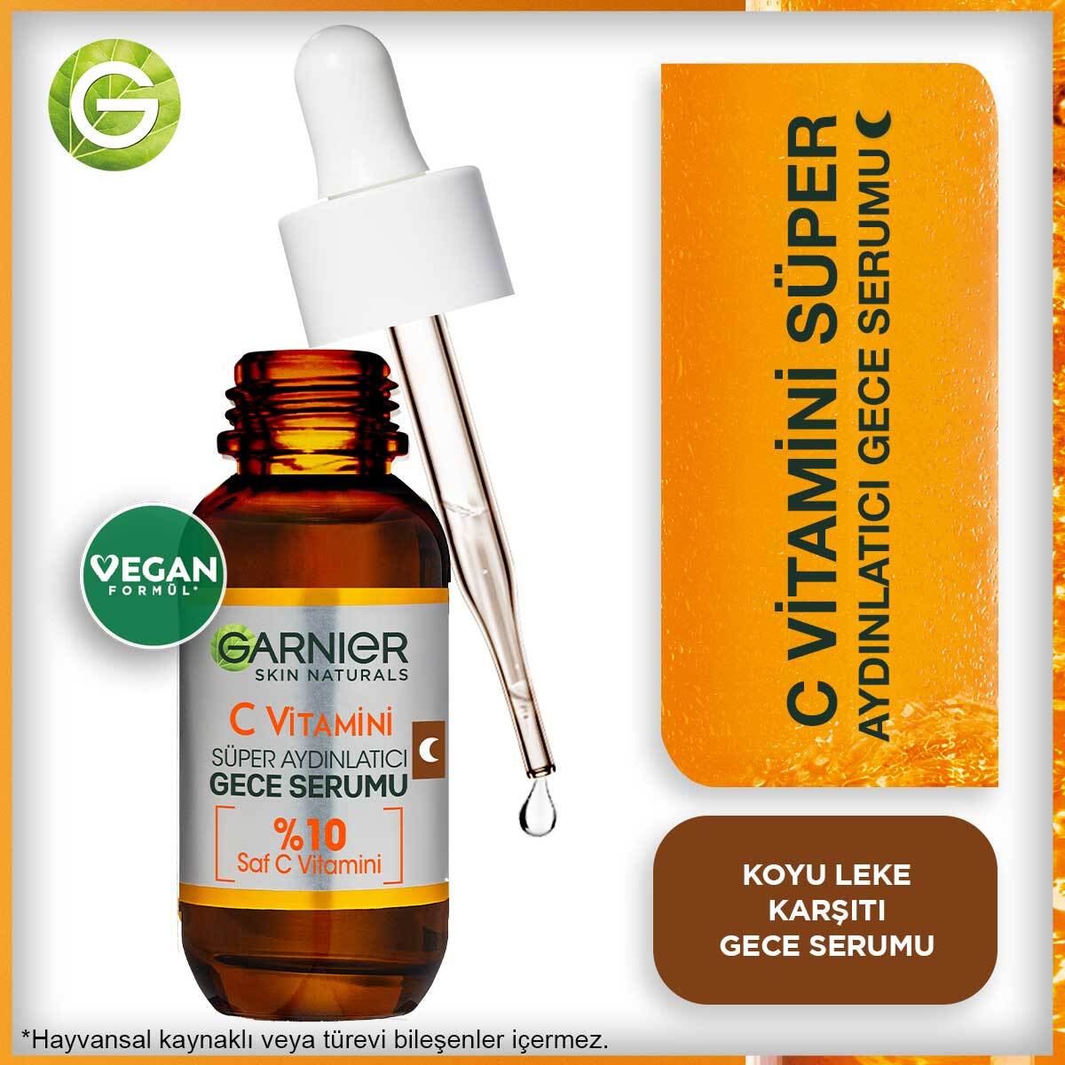  GARNIER EXC. GARNIER Garnier C Vitamini Süper Aydınlatıcı Gece Serumu 30 ml  1 of 1 Garnier C Vitamini Süper Aydınlatıcı Gece Serumu 30 ml