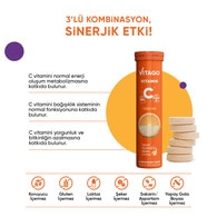 Vitago Vitamin C 1000 mg + Vitamin D + Çinko 20'li Efervesan Tablet