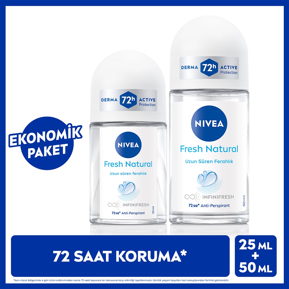 NIVEA DEO NIVEA DEO Nivea Fresh Roll-On 50 ml ve Roll-On 25 ml Seti  1 of 6