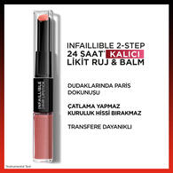 L'Oreal Paris Infaillible 2 Step 24 Saat Kalıcı Likit Ruj & Balm 312 Incessant Russet