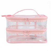  MIINE MIINE Miine Makyaj Çantası Pvc Pembe Çift Katlı 