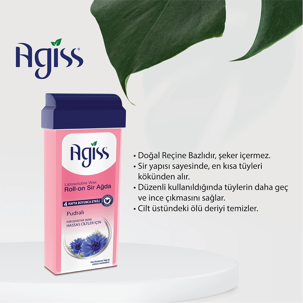  AGISS AGISS Agiss Roll-On Sir Ağda Doğal Pudralı 100 ml  1 of 2 