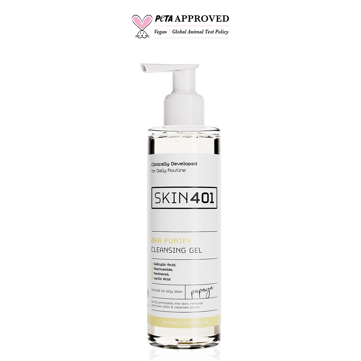  SKIN401 SKIN401 Skin401 BHA Arındırıcı Siyah Nokta Karşıtı Yüz Temizleme Jeli 200 ml  1 of 4 