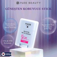 PURE BEAUTY PURE BEAUTY Pure Beauty Mat Yüz Stick Güneş Koruyucu SPF50+ 17 g 1 of 5
