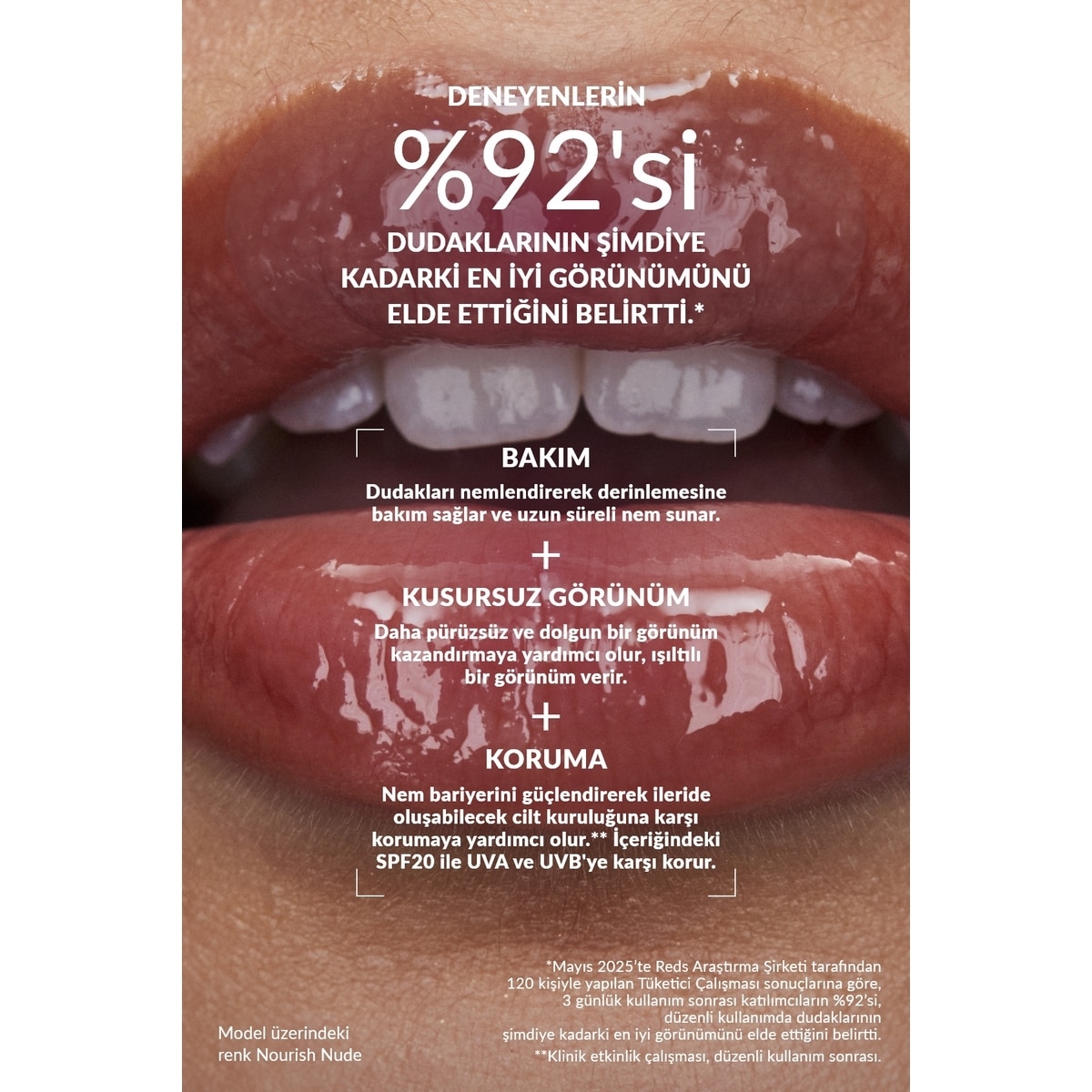 AVON AVON Avon Make Up + Care Peptit İçeren Serum Gloss Dudak Parlatıcısı Nourish Nude 1 of 7