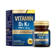  NUTRAXIN NUTRAXIN Nutraxin D3K2 Vitamin 1000 IU 120 Tablet  