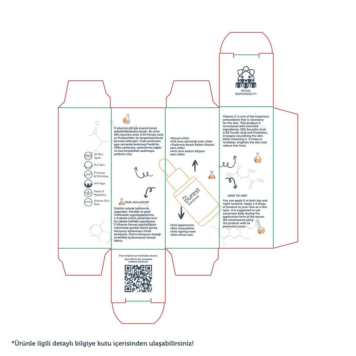  THE PUREST SOLUTIONS THE PUREST SOLUTIONS The Purest Solutions Aydınlatıcı ve Cilt Tonu Eşitleyici C Vitamini Cilt Serumu 8 ml  1 of 9 
