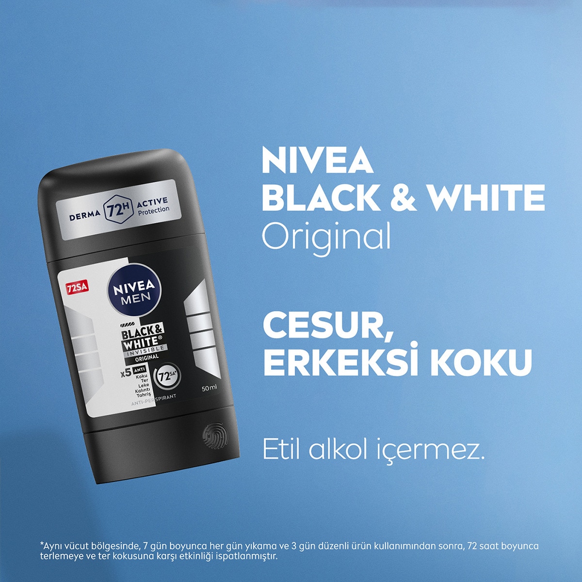NIVEA DEO NIVEA DEO Nivea Men Erkek Stick Deodorant Black&White Invisible Original 48 Saat Anti-perspirant Koruma 50 ml 1 of 6