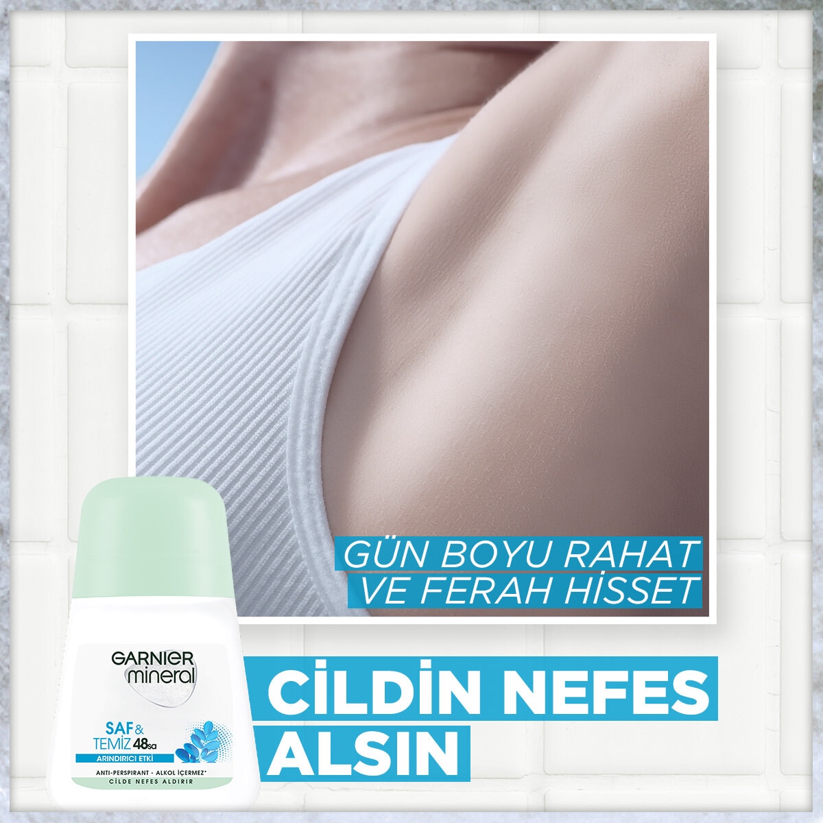  GARNIER GARNIER Garnier Mineral Saf ve Temiz Roll-On Deodorant  1 of 8 